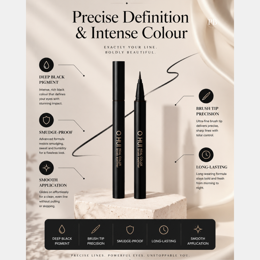O HUI Real Color Brush Eyeliner Black