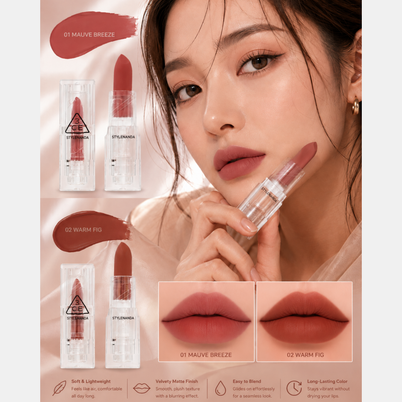 3CE Soft Matte Lipstick