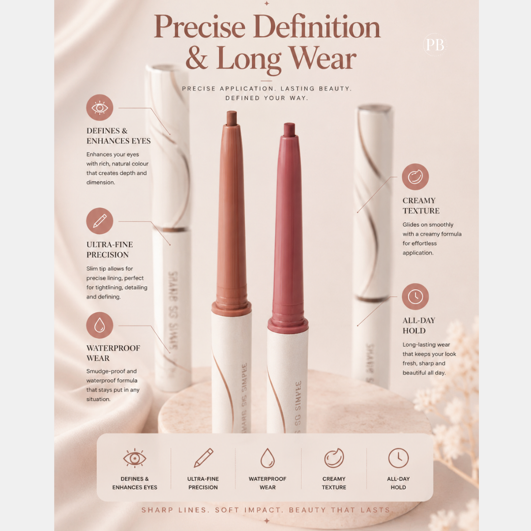CLIO Sharp So Simple Waterproof Pencil Liner (Rose, Coral, Brown and Creamy)