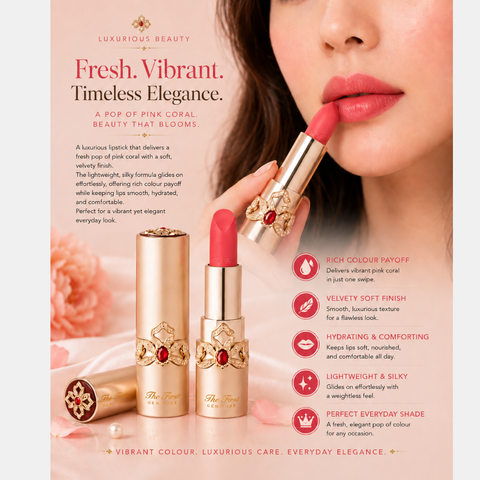 O HUI The First Geniture Sheer Velvet Lipstick - Pink Coral
