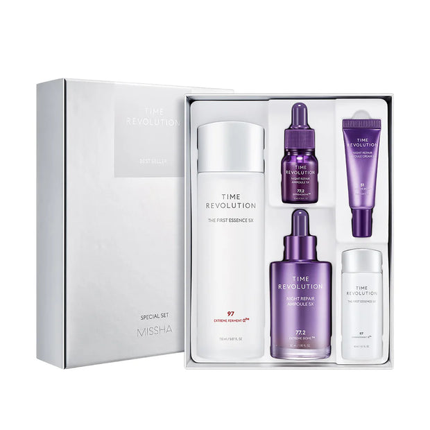 MISSHA Time Revolution Best Seller Set 5X[Essence + Ampoule] 150ml + 50ml