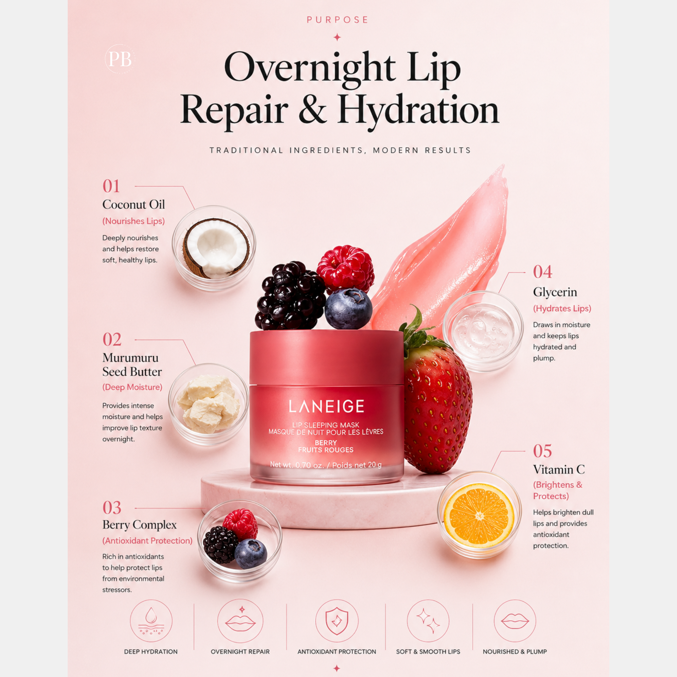 Laneige Lip Sleeping Mask EX Berry 20g